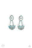 Paparazzi Casablanca Chandeliers - Blue Clip-ons Earrings