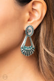 Paparazzi Casablanca Chandeliers - Blue Clip-ons Earrings
