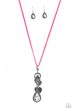 Paparazzi Casanova Clique - Pink Teardrop Lobster Clasp Necklace