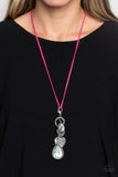 Paparazzi Casanova Clique - Pink Teardrop Lobster Clasp Necklace