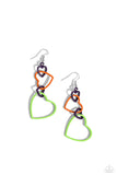 Paparazzi Cascading Crush - Multi Hearts Earrings