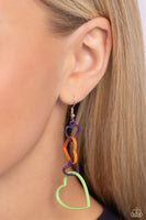 Paparazzi Cascading Crush - Multi Hearts Earrings