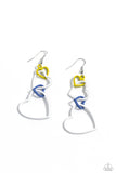 Paparazzi Cascading Crush - White Heart Earrings