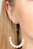Paparazzi Catch a Breeze - White Earrings