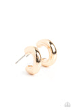 Paparazzi Catwalk Curls - Gold Tiny Hoops Earrings