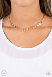 Paparazzi Champagne Catwalk - Gold Discs Necklace