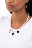 Paparazzi Charming Collision - Black Pearl Necklace