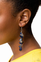 Paparazzi Cheeky Cascade - Blue Teardrop Earrings