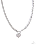 Paparazzi Cheerful Cupip - Silver Necklace