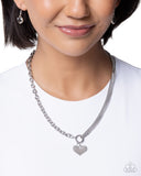 Paparazzi Cheerful Cupip - Silver Necklace