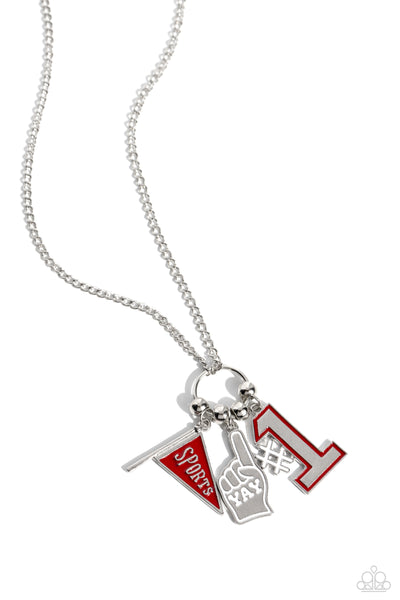Paparazzi Cheering Section - Red Sports Necklace
