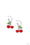 Paparazzi Cherry Caliber - Red Hoop Earrings