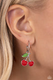 Paparazzi Cherry Caliber - Red Hoop Earrings