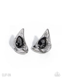 Paparazzi Chic Character  - Black Clip-Ons