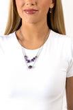 Paparazzi Chiseled Caliber - Purple Amethyst Stones Necklace