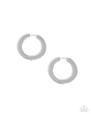 Paparazzi Circling Chariot - Silver Hoops Earrings