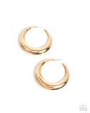 Paparazzi Circular Circumstance- Gold Hoops
