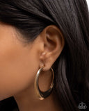 Paparazzi Circular Circumstance- Gold Hoops