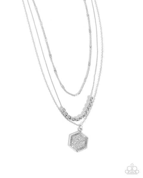 Paparazzi Clandestine Chains - Silver Necklace