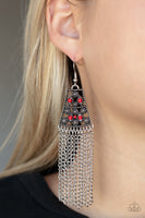 Paparazzi Cleopatras Allure - Red Earrings