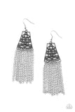 Paparazzi Cleopatras Allure - Silver Gray Beads Earrings