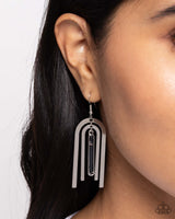 Paparazzi Coarse Conversation - Black Earrings