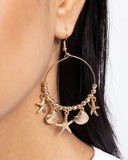 Paparazzi Coastal Conversation- Gold Earrings