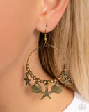 Paparazzi Coastal Conversation- Brass Earrings