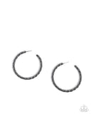 Paparazzi Coiled Class- Black Hoops Earrings