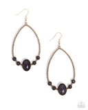 Paparazzi Coiled Craze- Black Earrings