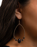 Paparazzi Coiled Craze- Black Earrings