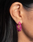 Paparazzi Colorful Cameo - Pink hoops