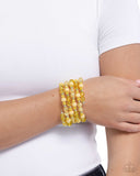 Paparazzi Colorful Chorus- Yellow Bracelet