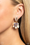 Paparazzi Colorful Clippings - Gold Earrings