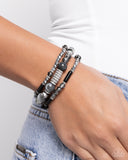 Paparazzi Colorful Conversation- Black Bracelet