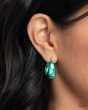 Paparazzi Colorful Curiosity - Green Hoops Earrings