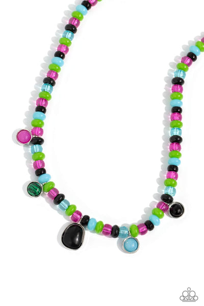 Paparazzi Colorfully California - Black Necklace