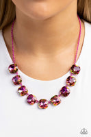 Paparazzi Combustible Command - Pink Necklace