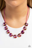 Paparazzi Combustible Command - Pink Necklace