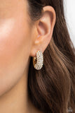 Paparazzi Combustible Confidence - Gold Hoops