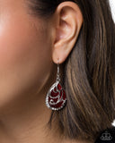 Paparazzi Compelling Color- Red Earrings