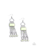 Paparazzi Complimentary Cascade- Green Earrings