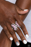 Paparazzi Concaved Catwalk - Pink Half Circle Ring