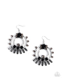 Paparazzi Concentric Conversation- Black Earrings