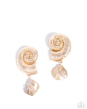 Paparazzi Conch Calypso- Gold Earrings