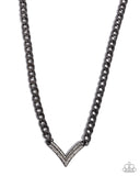 Paparazzi Confident Chevron- Black Necklace