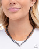 Paparazzi Confident Chevron- Black Necklace