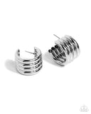 Paparaxzi Continuous Construction- Silver Earrings