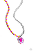 Paparazzi Contrasting Candy - Multi Beads Necklace