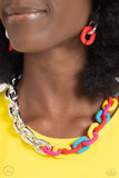 Paparazzi Contrasting Couture - Red Chain Necklace